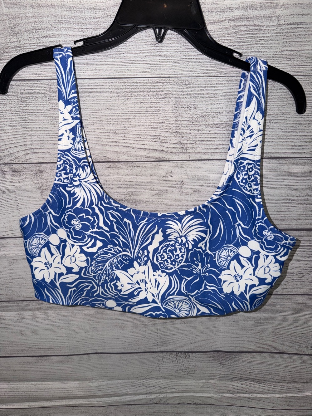 Old Navy Blue & White Floral Bikini Bottoms
